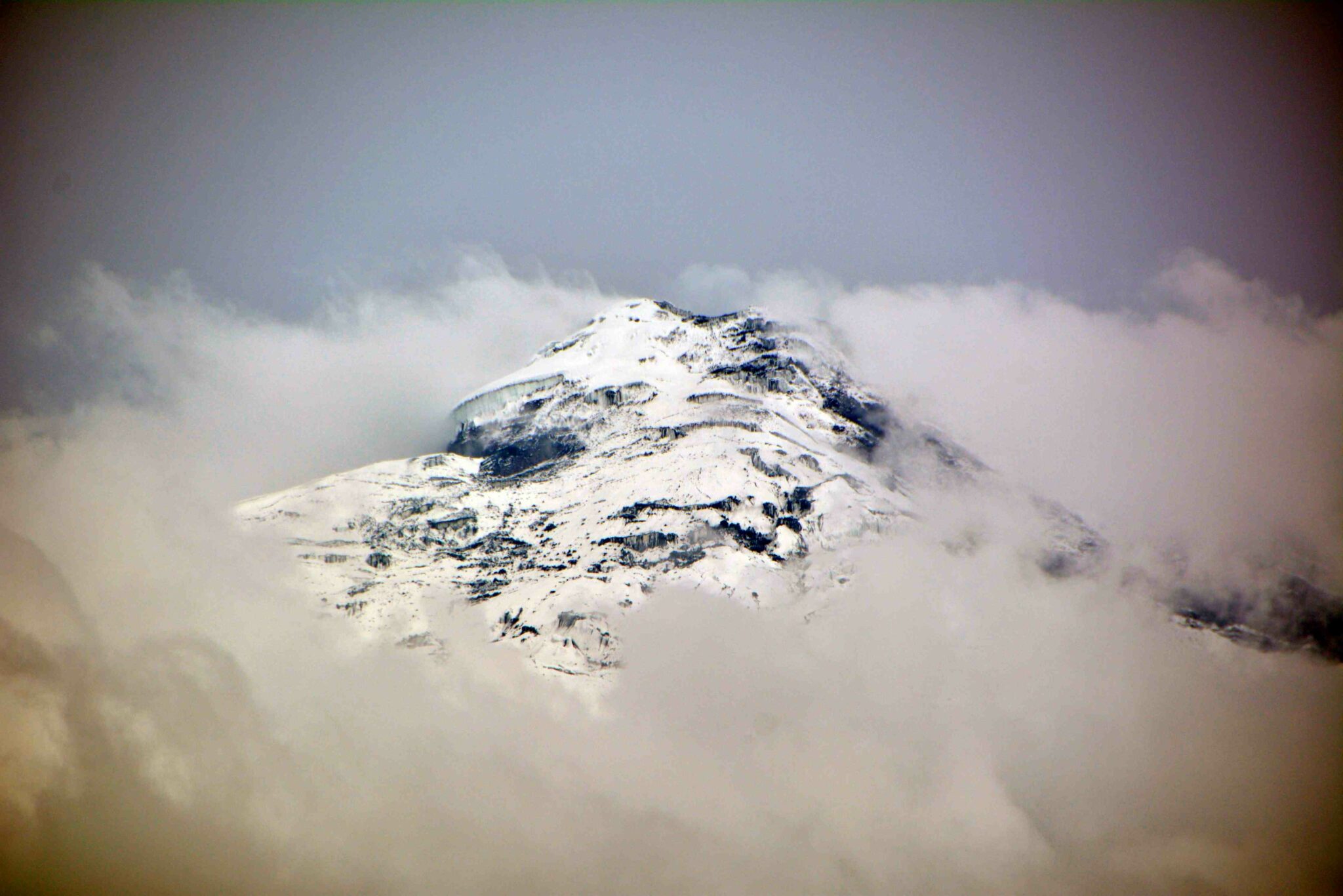 Climbing Cotopaxi Volcano in Ecuador - the neck of the moon.