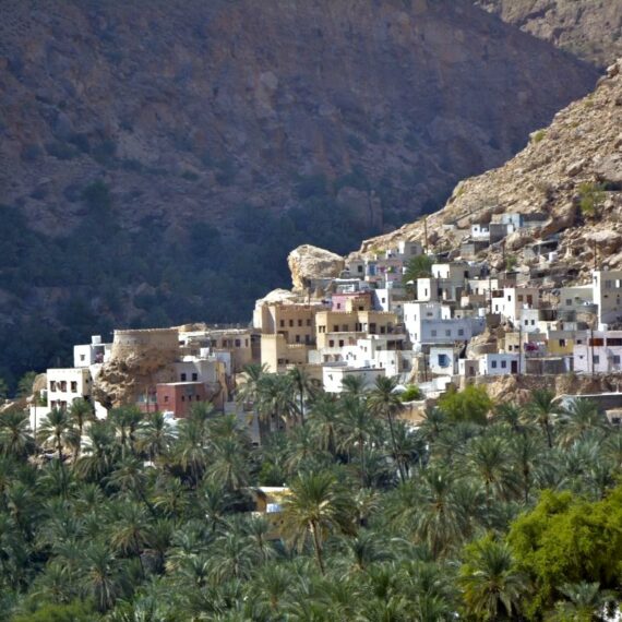 Hiking Wadi Tiwi waterfall via secret Miban village.