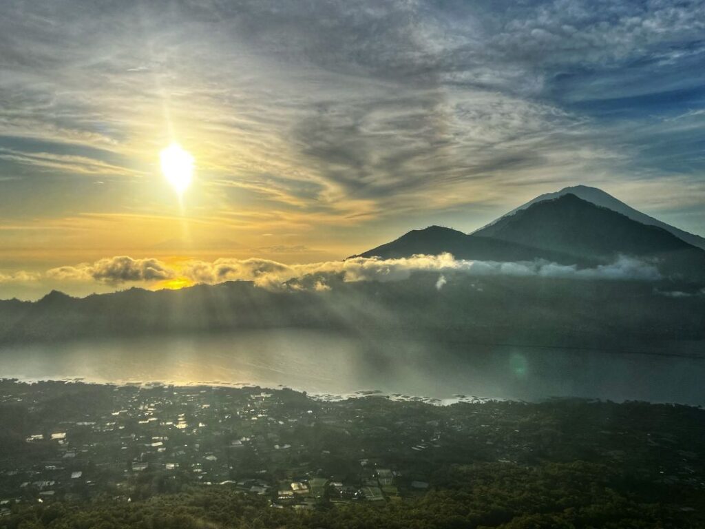 Hiking Mount Batur.