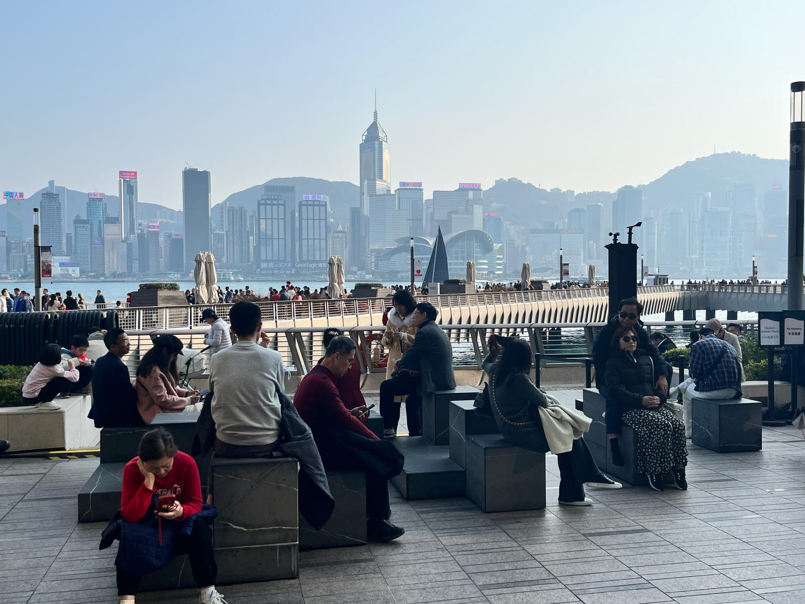 Finding the best view for the Kong Kong skyline.