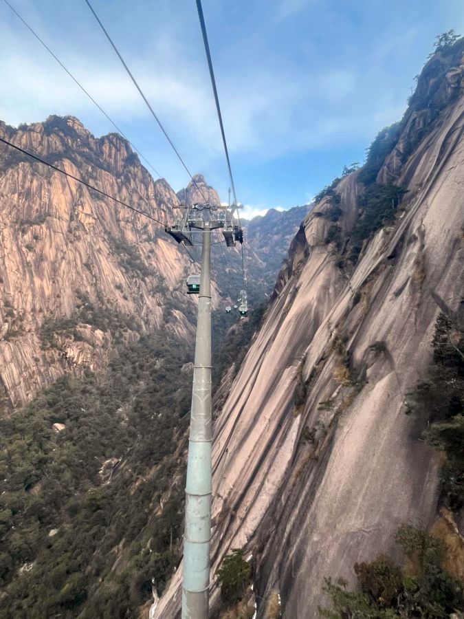 Cable Car for Hiking Huangshan Mountains – Avatar Yellow Mountains Scenic Area in China.