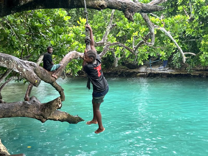 Blue Lagoon - Eden on the River. Magnificent things to do in Port Vila the capital of Vanuatu.