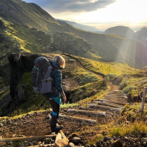 Hiking from Skógar to Thórsmörk - the world's famous Fimmvörðuháls trail.