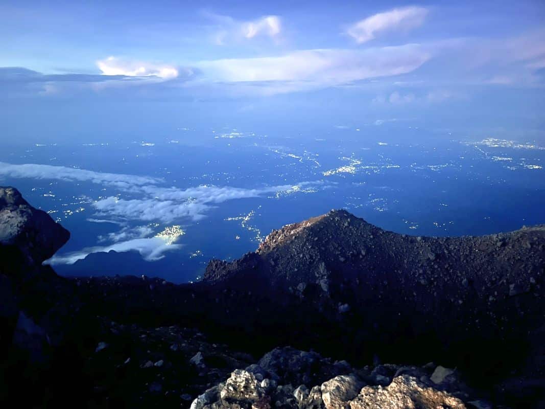 Hiking Tajumulco Volcano in Guatemala.
